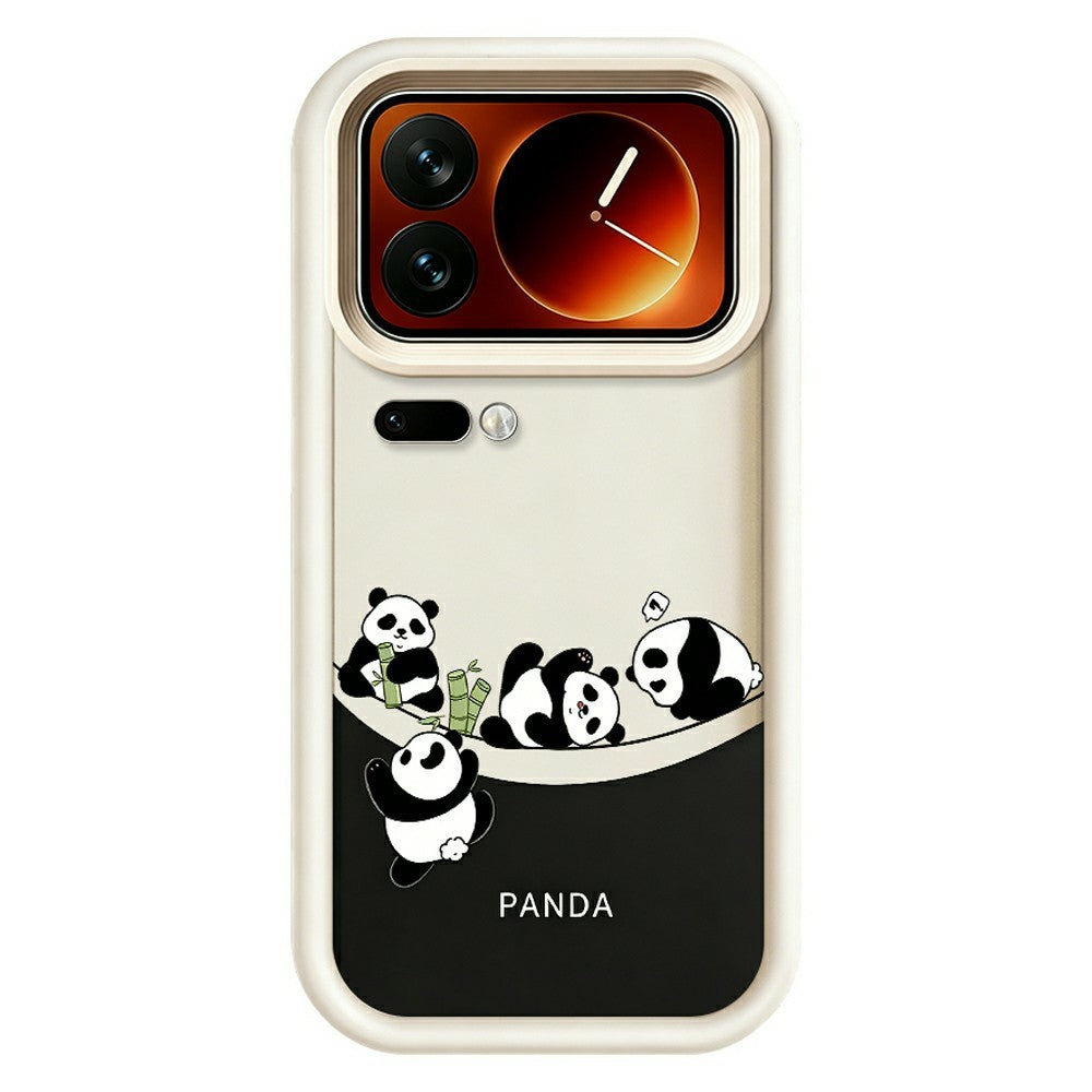 For Xiaomi 17 Pro Case Four Cartoon Pandas Pattern Soft TPU Protective Phone Cover