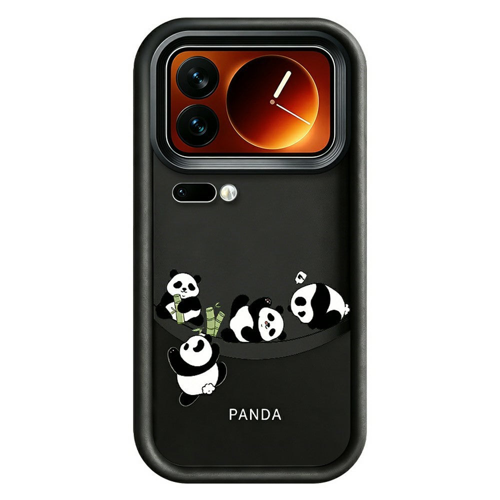 For Xiaomi 17 Pro Case Four Cartoon Pandas Pattern Soft TPU Protective Phone Cover