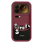 For Xiaomi 17 Pro Case Four Cartoon Pandas Pattern Soft TPU Protective Phone Cover