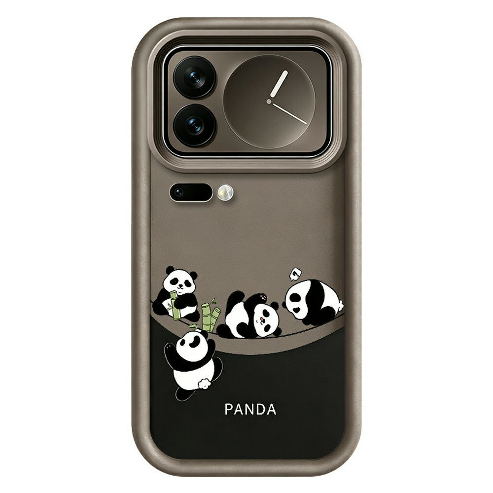 For Xiaomi 17 Pro Case Four Cartoon Pandas Pattern Soft TPU Protective Phone Cover