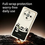 Phone Case For Honor X70 5G  /  X9d 5G  /  Magic8 Lite 5G Four Cartoon Pandas Pattern Soft TPU Protective Cover