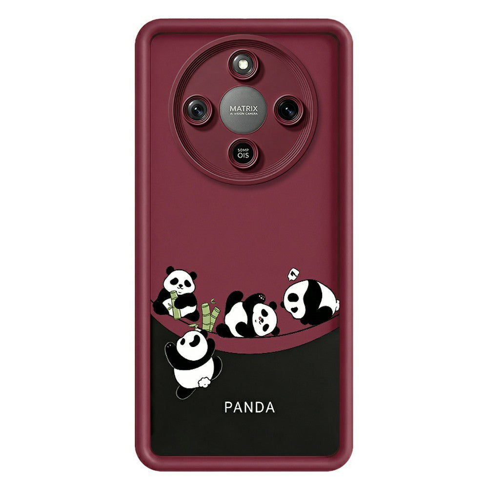 Phone Case For Honor X70 5G  /  X9d 5G  /  Magic8 Lite 5G Four Cartoon Pandas Pattern Soft TPU Protective Cover