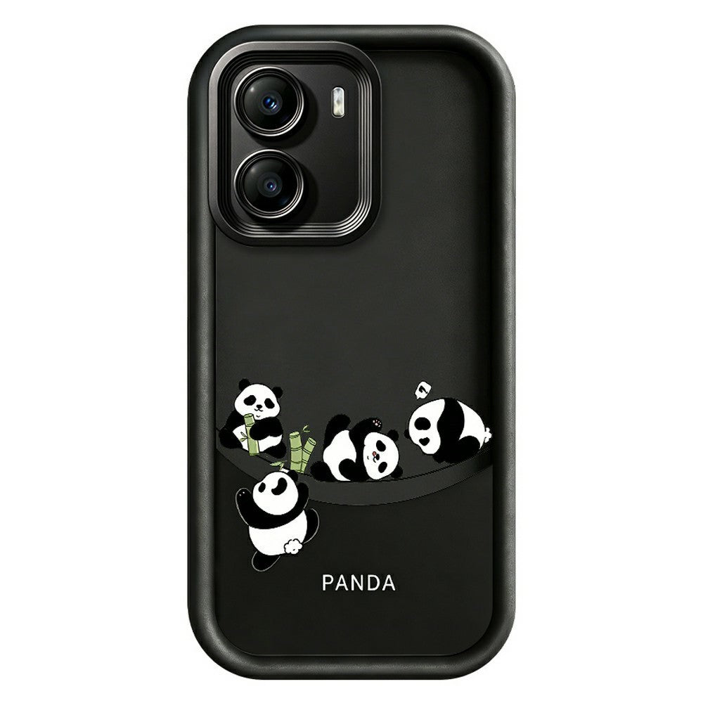 For Xiaomi Poco X7 Pro 5G Case Four Cartoon Pandas Pattern Soft TPU Protective Phone Cover