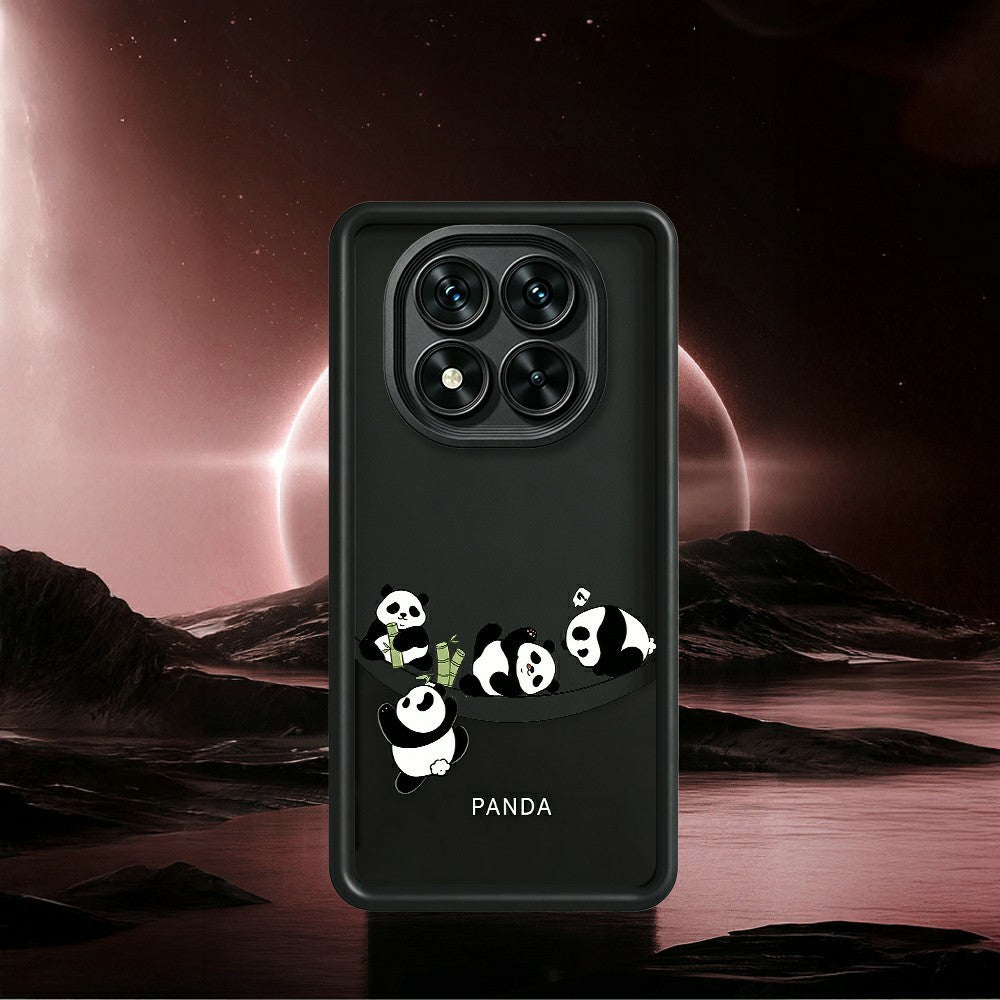 For Xiaomi Redmi Note 15 Pro+ 5G (Global)  /  Poco M8 Pro 5G Case Four Cartoon Pandas Pattern Soft TPU Protective Phone Cover
