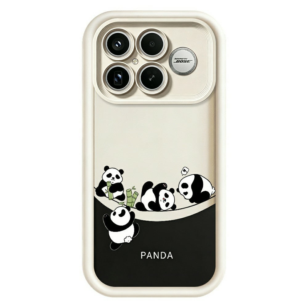 For Xiaomi Poco F8 Ultra / Redmi K90 Pro Max 5G Case Four Cartoon Pandas Pattern Soft TPU Protective Phone Cover
