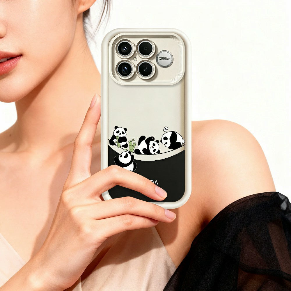 For Xiaomi Poco F8 Ultra / Redmi K90 Pro Max 5G Case Four Cartoon Pandas Pattern Soft TPU Protective Phone Cover