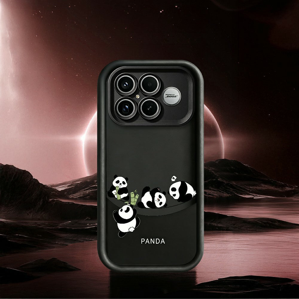 For Xiaomi Poco F8 Ultra / Redmi K90 Pro Max 5G Case Four Cartoon Pandas Pattern Soft TPU Protective Phone Cover