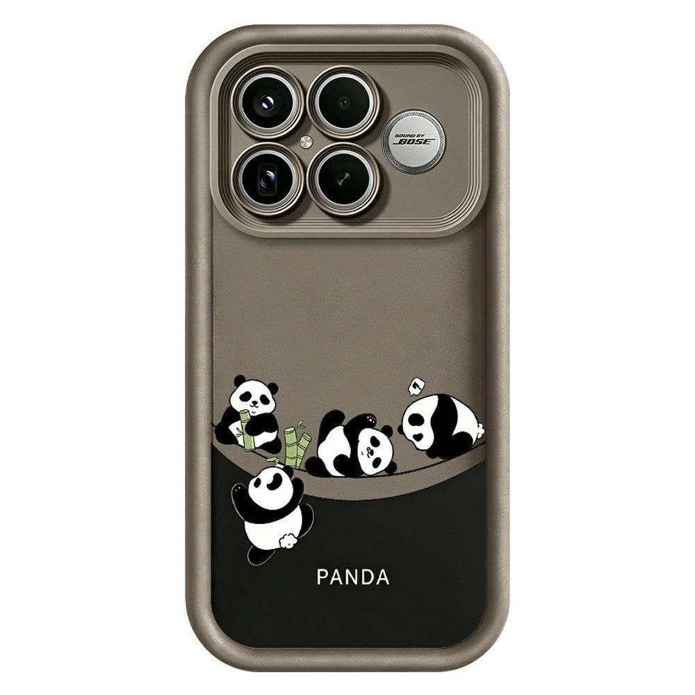 For Xiaomi Poco F8 Ultra / Redmi K90 Pro Max 5G Case Four Cartoon Pandas Pattern Soft TPU Protective Phone Cover