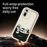 Phone Case For Xiaomi Redmi A7 Pro 5G  /  A7 Pro 4G (171.56mm)  /  Poco C85x 5G Four Cartoon Pandas Pattern Soft TPU Protective Cover