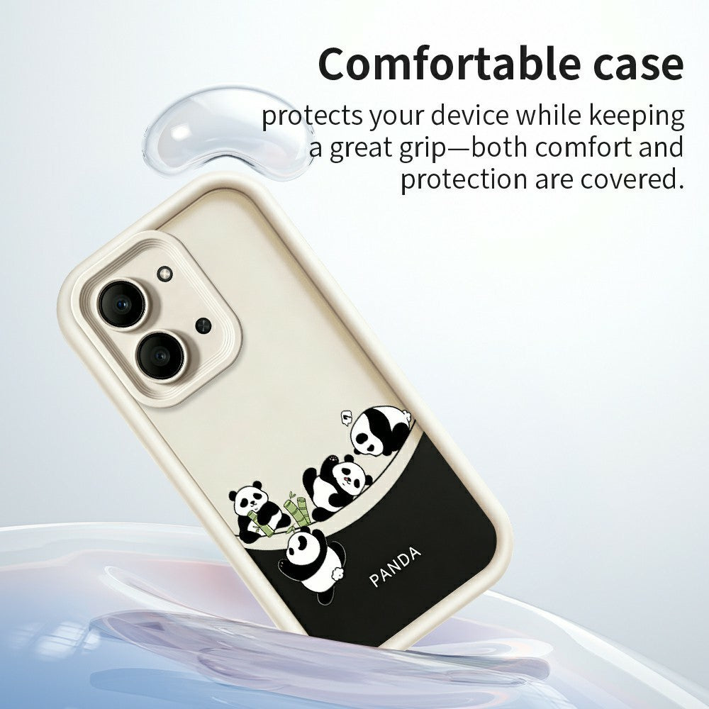 For Xiaomi Redmi 15C 4G (Global) (171mm)  /  Poco C85 4G (171mm) Case Four Cartoon Pandas Pattern Soft TPU Protective Phone Cover