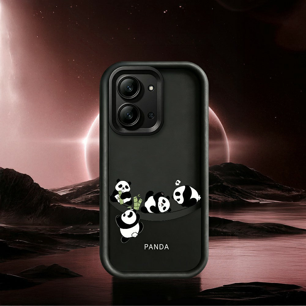 For Xiaomi Redmi 15C 4G (Global) (171mm)  /  Poco C85 4G (171mm) Case Four Cartoon Pandas Pattern Soft TPU Protective Phone Cover