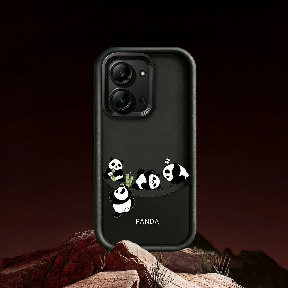 For Xiaomi Redmi 15C 4G (Global) (171mm)  /  Poco C85 4G (171mm) Case Four Cartoon Pandas Pattern Soft TPU Protective Phone Cover