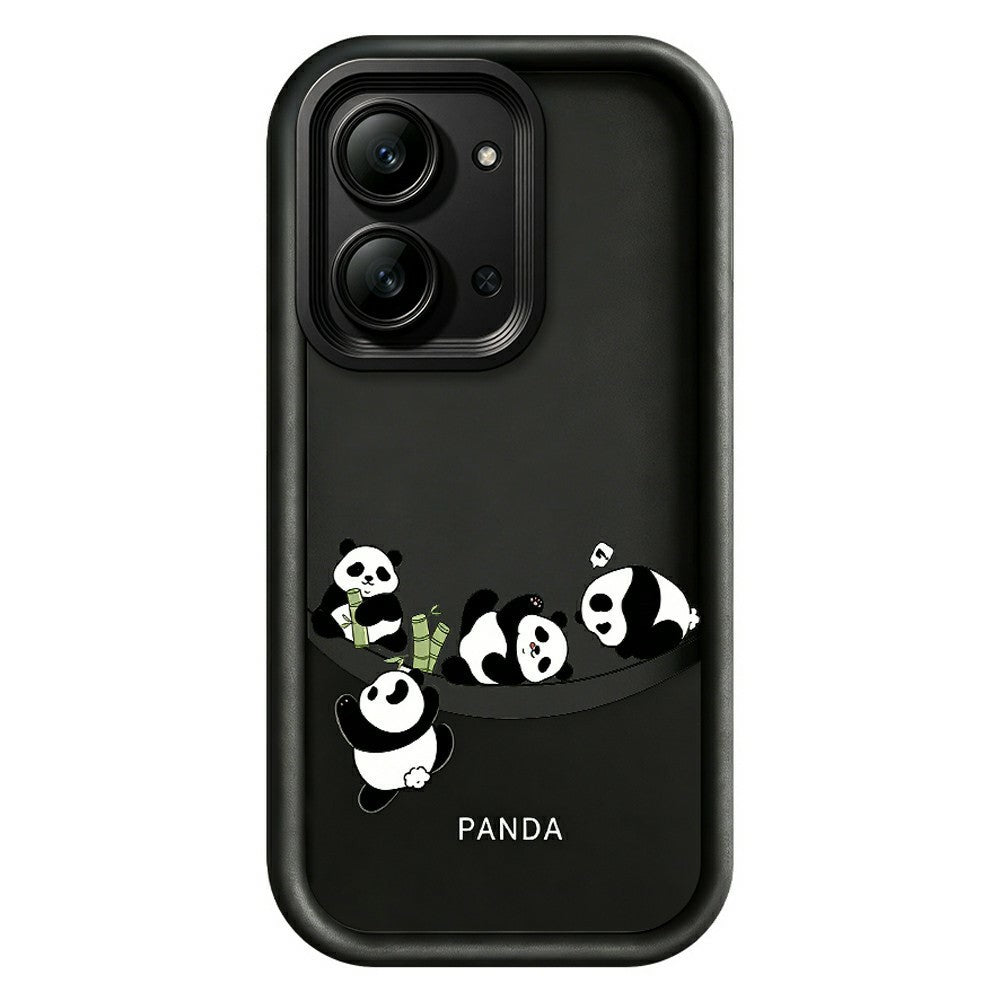For Xiaomi Redmi 15C 4G (Global) (171mm)  /  Poco C85 4G (171mm) Case Four Cartoon Pandas Pattern Soft TPU Protective Phone Cover