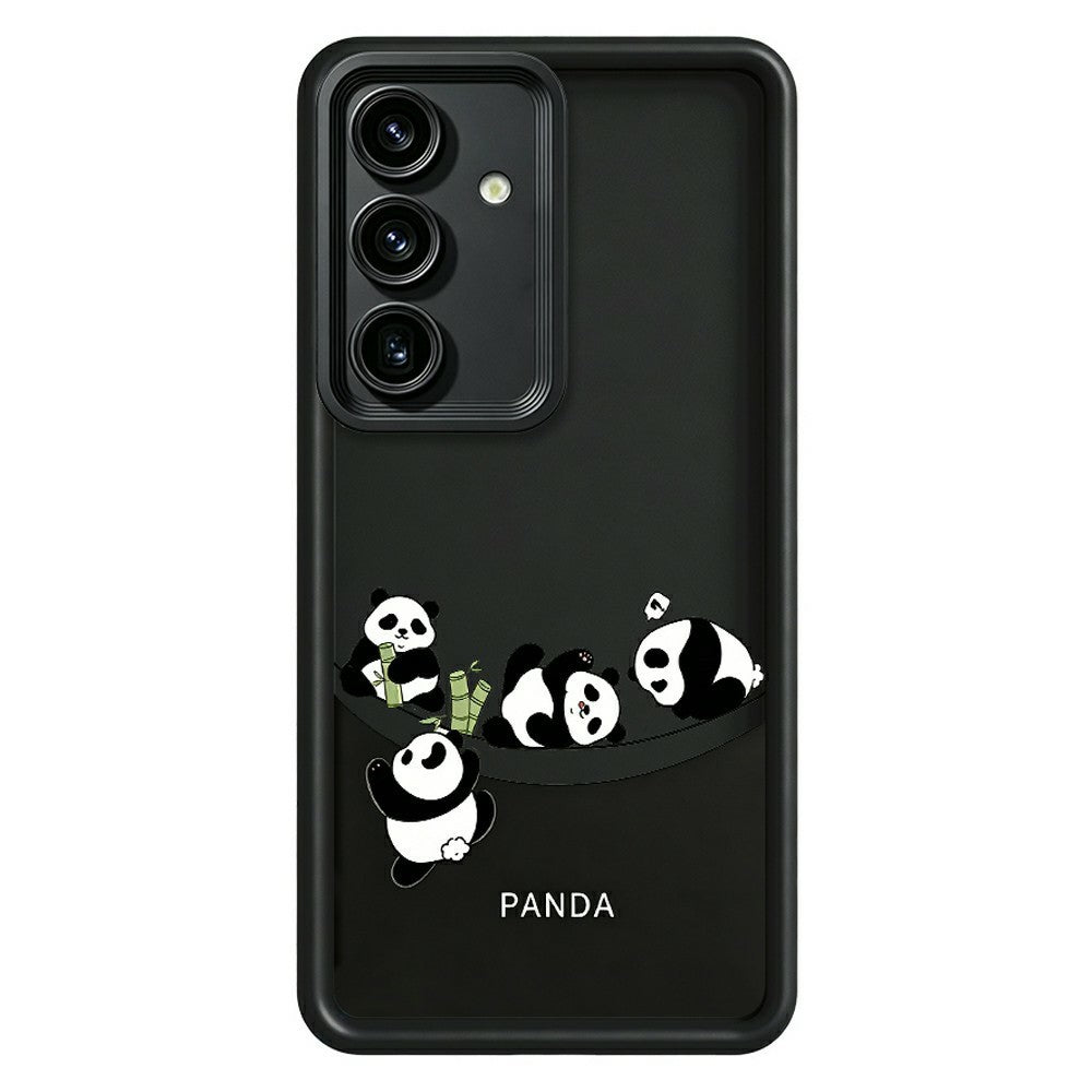 Samsung Galaxy S26+ Skal Fyra Tecknade Pandor Mönster Mjukt TPU Skyddande mobilskal