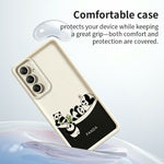 Samsung Galaxy A37 5G-skal med fyra tecknade pandor, mjukt TPU-skyddande mobilskal