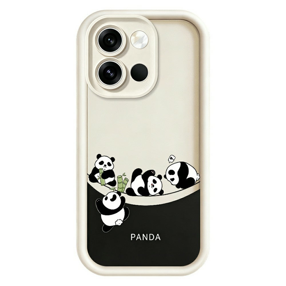 For OnePlus Nord 6 5G Case Four Cartoon Pandas Pattern Soft TPU Protective Phone Cover