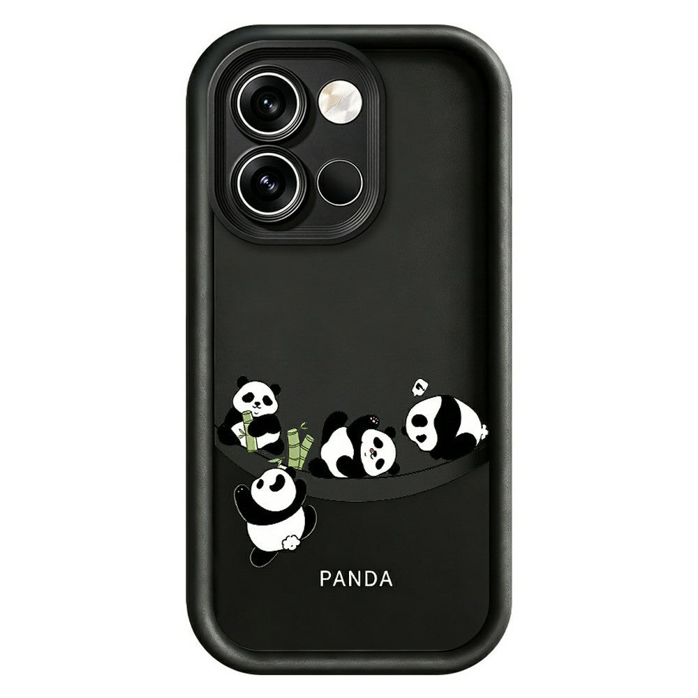 For OnePlus Nord 6 5G Case Four Cartoon Pandas Pattern Soft TPU Protective Phone Cover