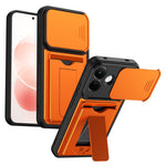 Phone Case for Xiaomi Redmi Note 17 4G (Global) / Note 17 (India / China) 5G / Note 17 5G (Global) , Lens Protection Kickstand PC + TPU Back Cover with Card Holder