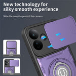 mobilskal med glidande kameraskydd för Xiaomi Redmi Note 17 4G (Global) / Note 17 (Indien / Kina) 5G / Note 17 5G (Global), ringstöd PC + TPU-baksida