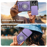 Phone Case with Slide Camera Cover for Xiaomi Redmi Note 17 4G (Global) / Note 17 (India / China) 5G / Note 17 5G (Global) , Ring Kickstand PC + TPU Back Shell