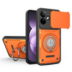 mobilskal med glidande kameraskydd för Xiaomi Redmi Note 17 4G (Global) / Note 17 (Indien / Kina) 5G / Note 17 5G (Global), ringstöd PC + TPU-baksida