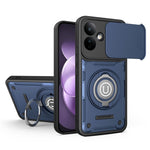Phone Case with Slide Camera Cover for Xiaomi Redmi Note 17 4G (Global) / Note 17 (India / China) 5G / Note 17 5G (Global) , Ring Kickstand PC + TPU Back Shell