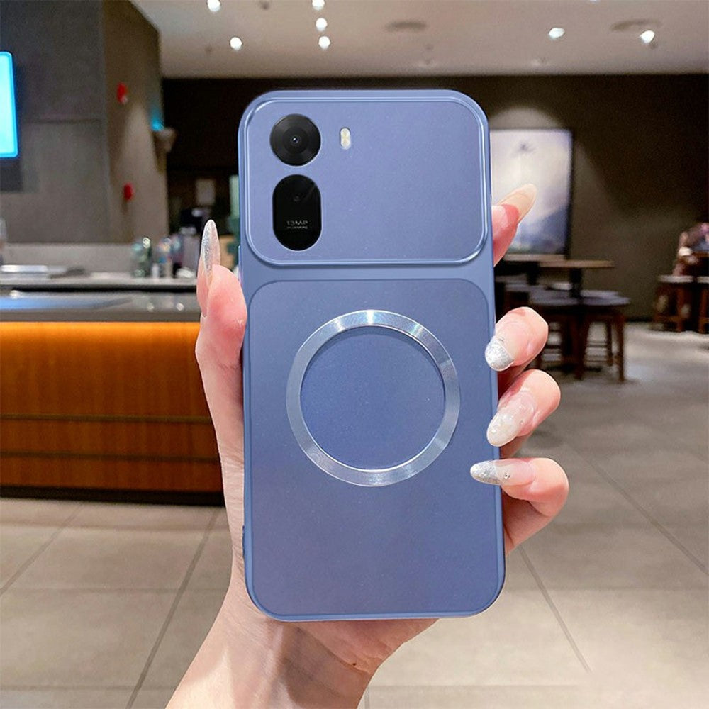 Magnetic Case For Xiaomi Redmi A7 Pro 5G  /  A7 Pro 4G (171.56mm)  /  Poco C85x 5G  /  C81 4G CD Pattern Ring Metallic Painted TPU Phone Back Cover