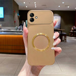 Magnetisk cover til Samsung Galaxy A08 5G / A08 4G / A07 5G / A07 4G CD-mønster ring metalmalet TPU telefonbagcover
