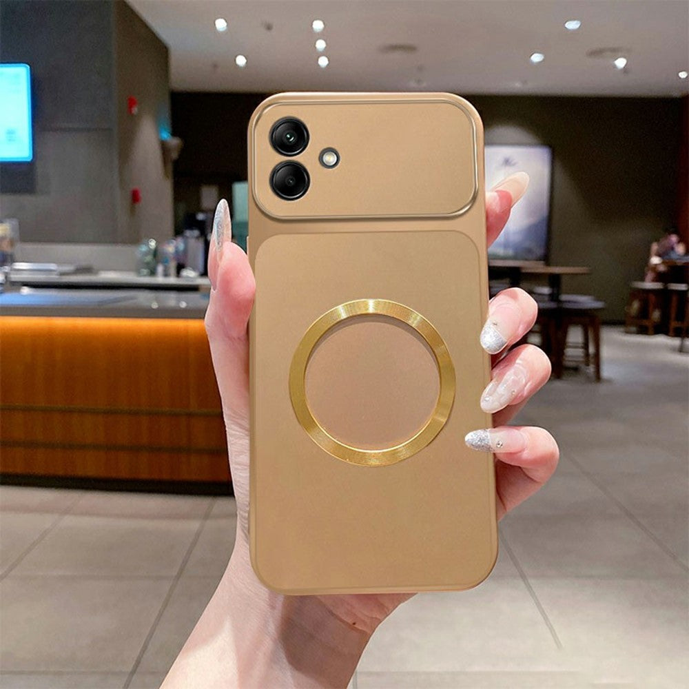 Magnetisk cover til Samsung Galaxy A08 5G / A08 4G / A07 5G / A07 4G CD-mønster ring metalmalet TPU telefonbagcover