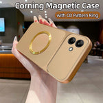 Magnetisk cover til Samsung Galaxy A08 5G / A08 4G / A07 5G / A07 4G CD-mønster ring metalmalet TPU telefonbagcover