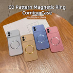 Magnetisk cover til Samsung Galaxy A08 5G / A08 4G / A07 5G / A07 4G CD-mønster ring metalmalet TPU telefonbagcover