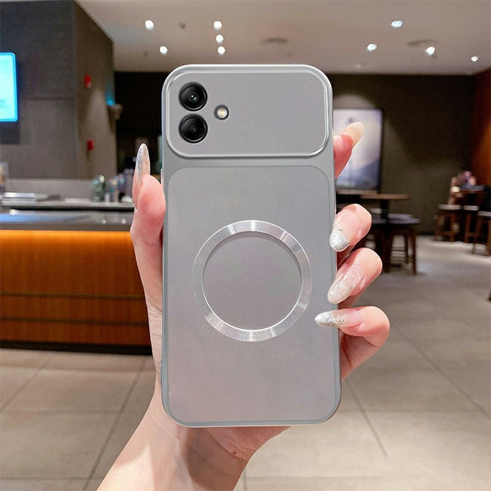 Magnetisk cover til Samsung Galaxy A08 5G / A08 4G / A07 5G / A07 4G CD-mønster ring metalmalet TPU telefonbagcover