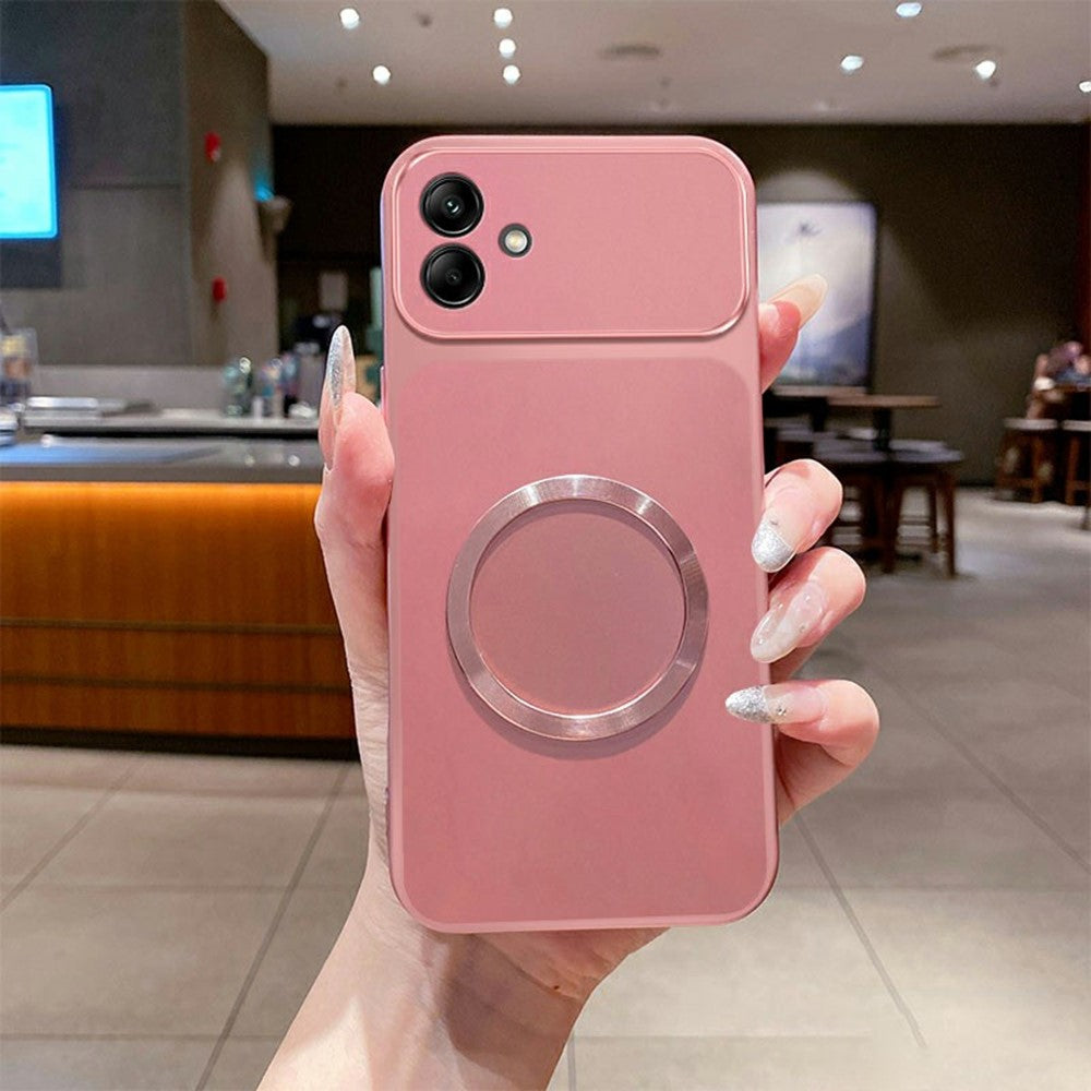 Magnetisk cover til Samsung Galaxy A08 5G / A08 4G / A07 5G / A07 4G CD-mønster ring metalmalet TPU telefonbagcover