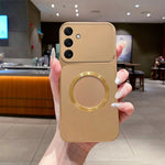 Samsung Galaxy A56 5G / A36 5G Magnetiskt Skal CD Mönster Ring Metallmålad TPU mobil Baksida