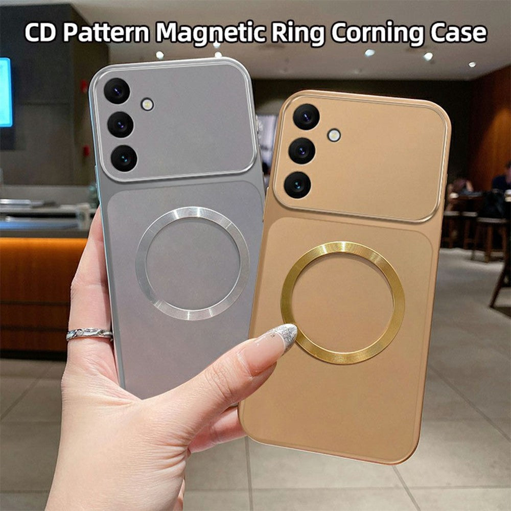 Samsung Galaxy A37 5G Magnetiskt Skal CD Mönster Ring Metallmålad TPU mobil Baksida