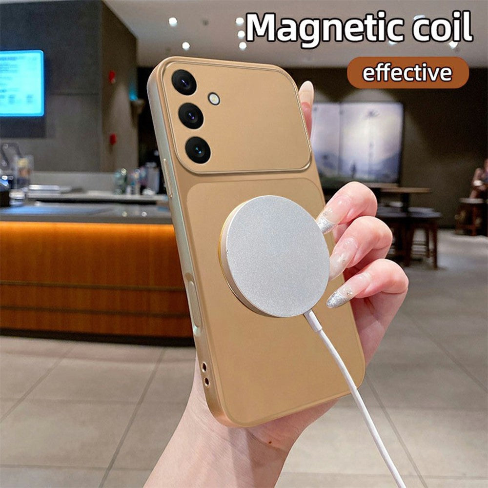 Samsung Galaxy S26 FE Magnetiskt Skal CD Mönster Ring Metallmålad TPU mobil Baksida