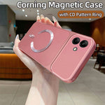Magnetisk cover til Samsung Galaxy A08 5G / A08 4G / A07 5G / A07 4G C-formet CD-mønsterring med hale Metallisk malet TPU-telefonbagcover