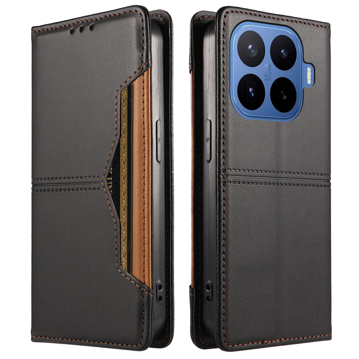 For Xiaomi 17T Wallet Case External Card Slot Magnetic Closing Leather Phone Cover