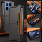 For Xiaomi 17T Wallet Case External Card Slot Magnetic Closing Leather Phone Cover
