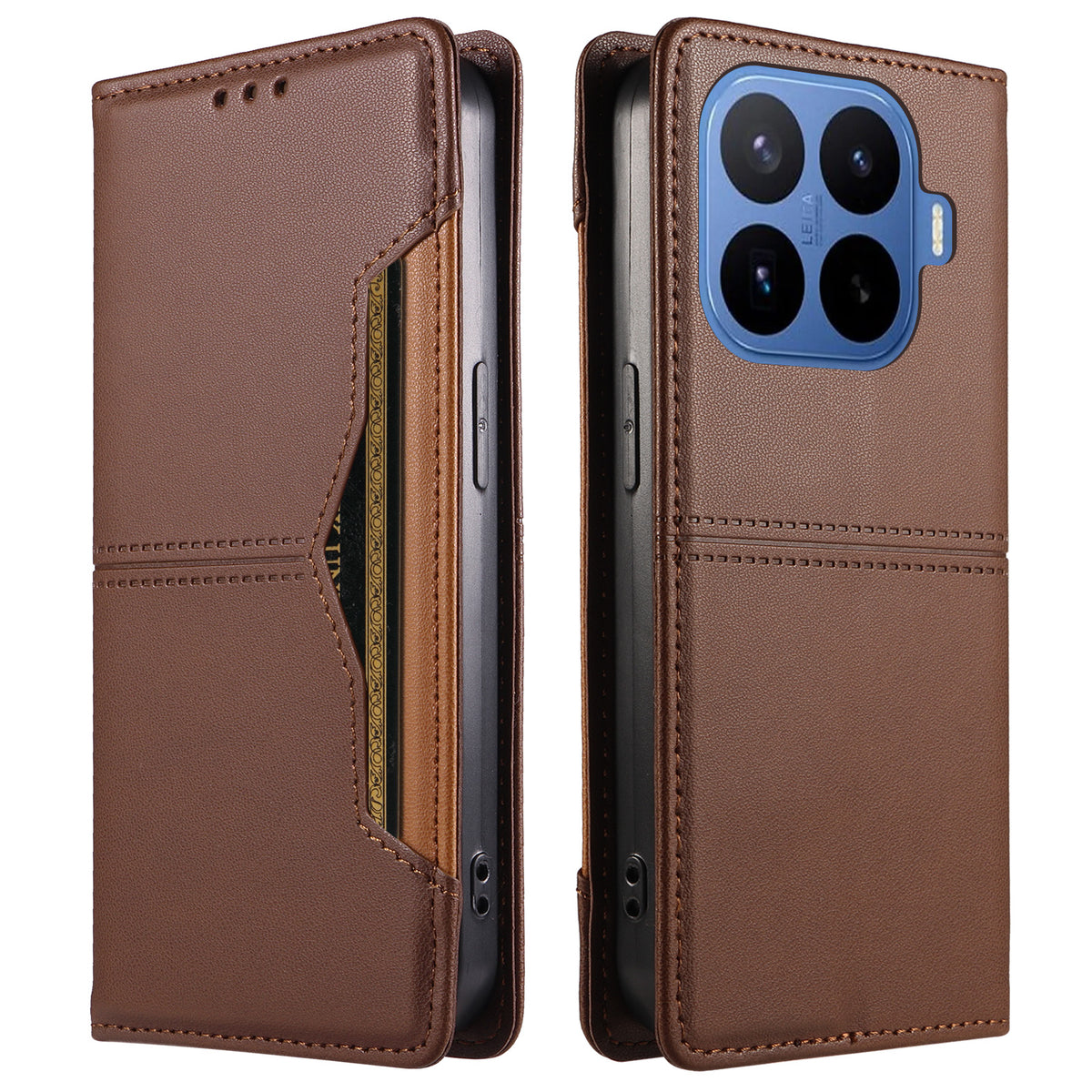 For Xiaomi 17T Wallet Case External Card Slot Magnetic Closing Leather Phone Cover