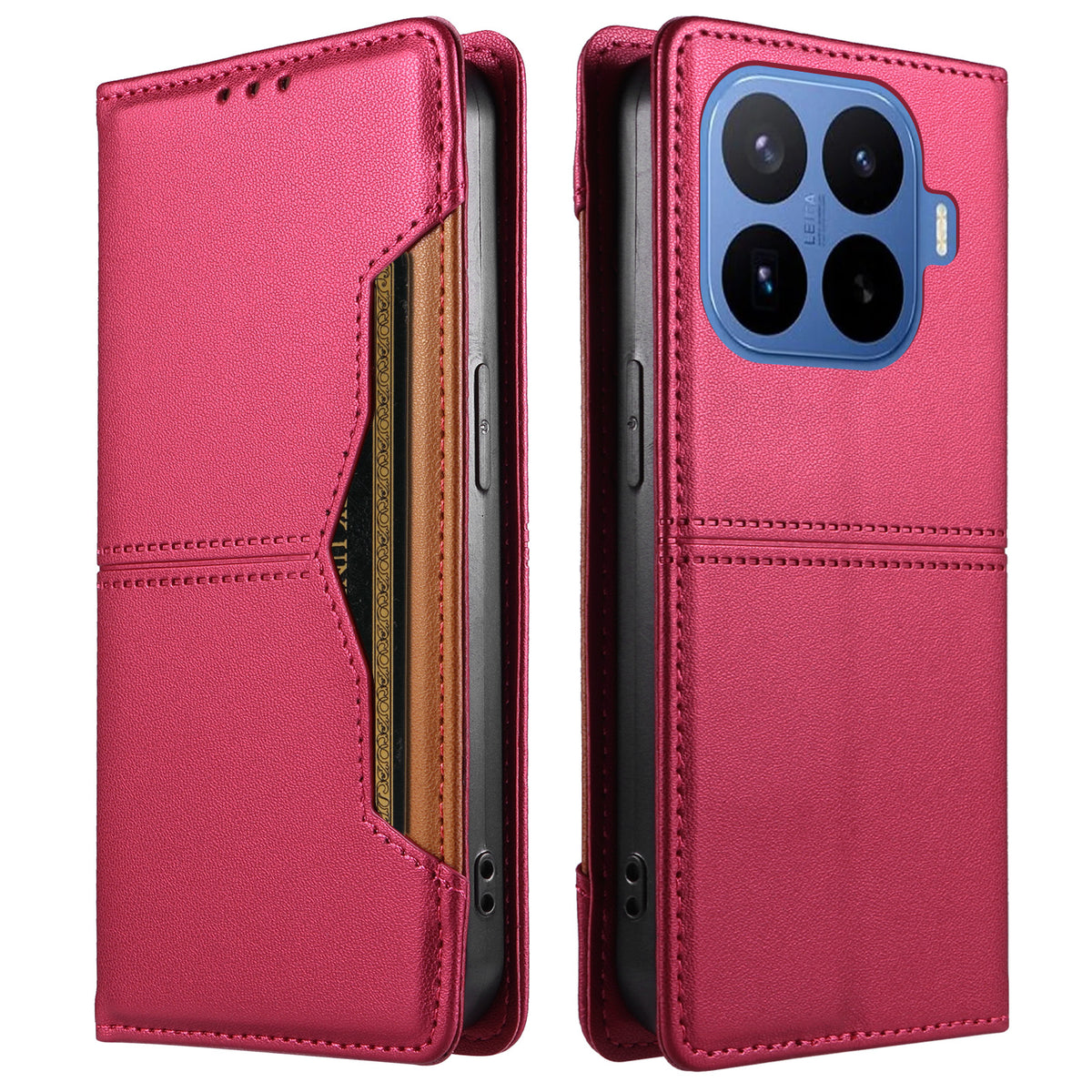 Xiaomi 17T Plånboksfodral Externt Kortfack Magnetiskt Stängande Lädermobilfodral