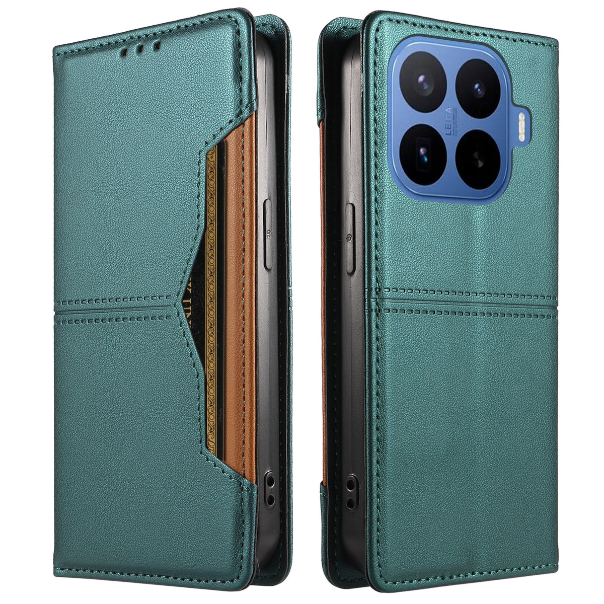 Xiaomi 17T Plånboksfodral Externt Kortfack Magnetiskt Stängande Lädermobilfodral