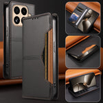 For Xiaomi 15T Pro Wallet Case External Card Slot Magnetic Closing Leather Phone Cover