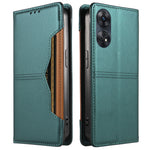 For Oppo A17k 4G / Oppo A17 4G Wallet Case External Card Slot Magnetic Closing Leather Phone Cover