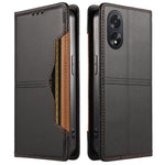 For Oppo A18 4G / Oppo A38 4G Wallet Case External Card Slot Magnetic Closing Leather Phone Cover