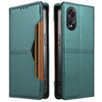 For Oppo A18 4G / Oppo A38 4G Wallet Case External Card Slot Magnetic Closing Leather Phone Cover