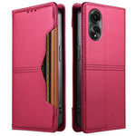 For Oppo A78 4G Wallet Case External Card Slot Magnetic Closing Leather Phone Cover
