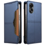 For Oppo A78 4G Wallet Case External Card Slot Magnetic Closing Leather Phone Cover