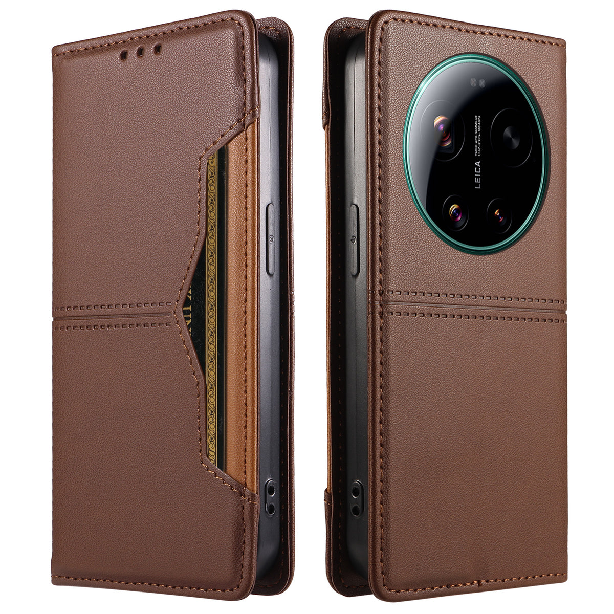 For Xiaomi 17 Ultra 5G Wallet Case External Card Slot Magnetic Closing Leather Phone Cover