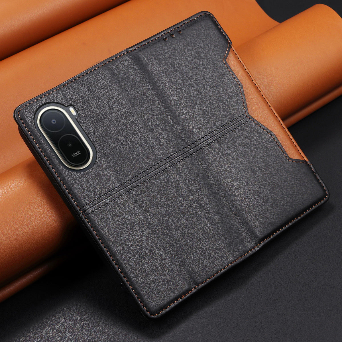 For Xiaomi Poco C85x 5G / Xiaomi Redmi A7 Pro 4G (171.56mm) Wallet Case External Card Slot Magnetic Closing Leather Phone Cover